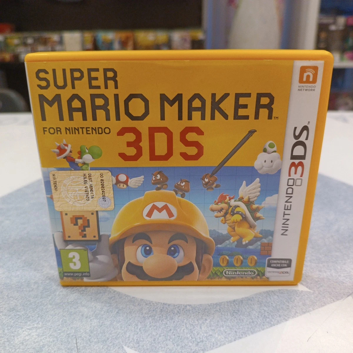Super Mario Maker 3DS Nintendo Triangolo Blu